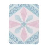 diamond shaped blue pattern magneet (Verticaal)