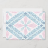 diamond shaped blue pattern magnetische uitnodiging (Voorkant)