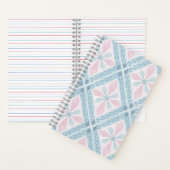 diamond shaped blue pattern notitieboek (Binnen)