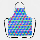 Diamond-Shaped Hexagon Blue Schort (Voorkant)