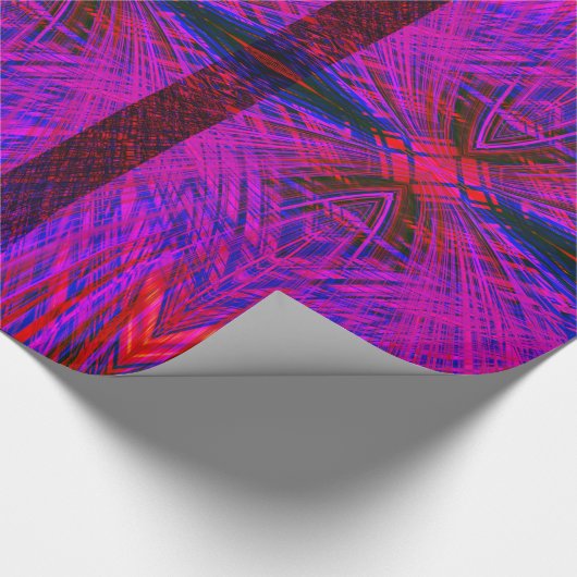 Diamond-Shaped Neon Pattern Trio Cadeaupapier (Hoek)