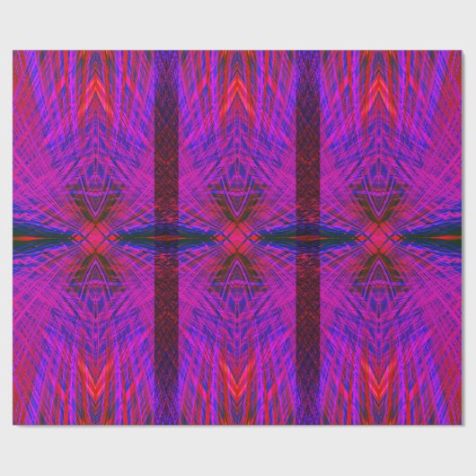 Diamond-Shaped Neon Pattern Trio Cadeaupapier (Vlak)