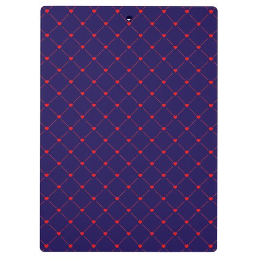 Diamond Shaped Red Heart & Line Art Klembord (Achterkant)