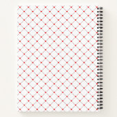 Diamond Shaped Red Heart & Line Art Notitieboek (Achterkant)