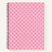 Diamond Shaped Red Heart & Line Art Notitieboek (Voorkant)