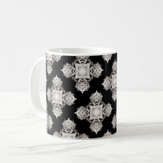 Diamond shine in schaduwgrijs koffiemok (Voorkant links)