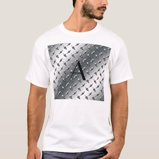 Diamond Silver bord monogram T-shirt (Voorkant)