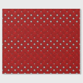 Diamond Silver Red Feestdagen Winter Velvet Elegan Cadeaupapier (Vlak)