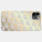 Diamond Small Heart Pattern, DIY Name, Gold Case-Mate iPhone Case (Achterkant (horizontaal))