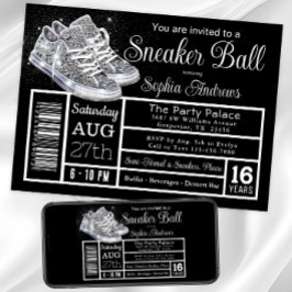 Diamond Sneaker Ball Verjaardagsfeest Kaart