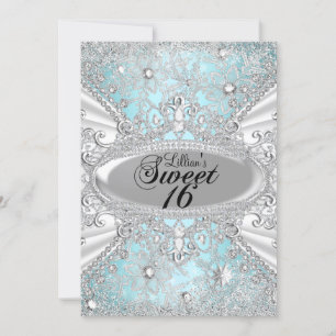 Diamond Sneeuwvlok Blauw Winter Wonderland Sweet 1 Kaart