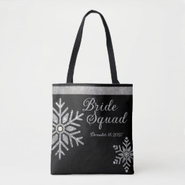 Diamond Sneeuwvlok Bruidsmeisje Tote Bag