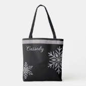 Diamond Sneeuwvlok Bruidsmeisje Tote Bag (Achterkant)