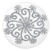 Diamond Snowflake Ceramic Pull Keramische Knop (Voorkant)