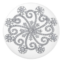 Diamond Snowflake Ceramic Pull