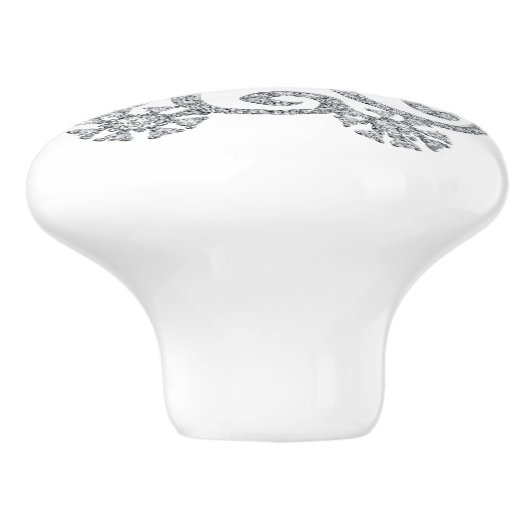 Diamond Snowflake Ceramic Pull Keramische Knop (Zijkant)