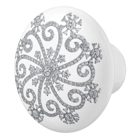 Diamond Snowflake Ceramic Pull Keramische Knop (Rechts)
