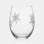 Diamond Snowflake Clear Wedding Wijnglas Zonder Voet (Links)