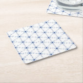 Diamond Snowflake Pattern Kartonnen Onderzetters (Schuin)