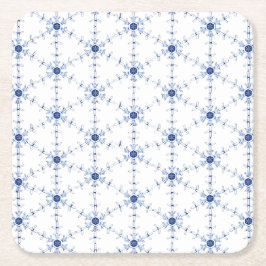 Diamond Snowflake Pattern Kartonnen Onderzetters