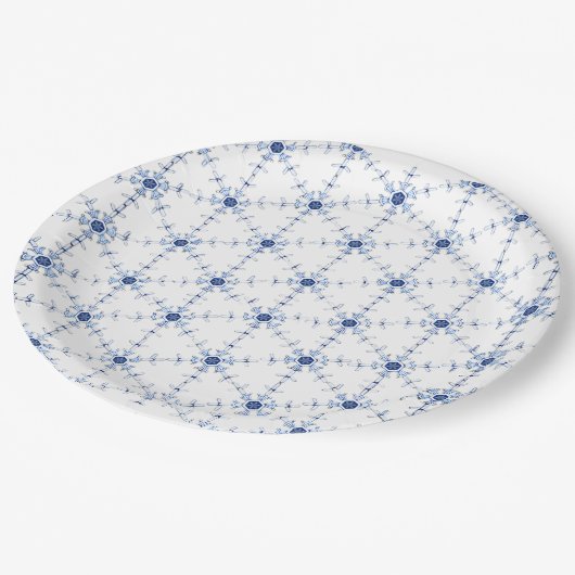 Diamond Snowflake Pattern Papieren Bordje (Gekanteld)