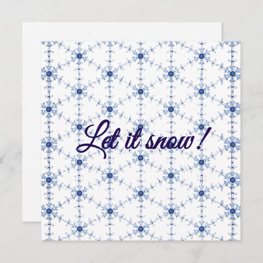 Diamond Snowflake Pattern Postcard Feestdagenkaart (Voorkant / Achterkant)