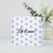 Diamond Snowflake Pattern Postcard Feestdagenkaart (Staand voorkant)