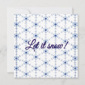 Diamond Snowflake Pattern Postcard Feestdagenkaart (Voorkant)