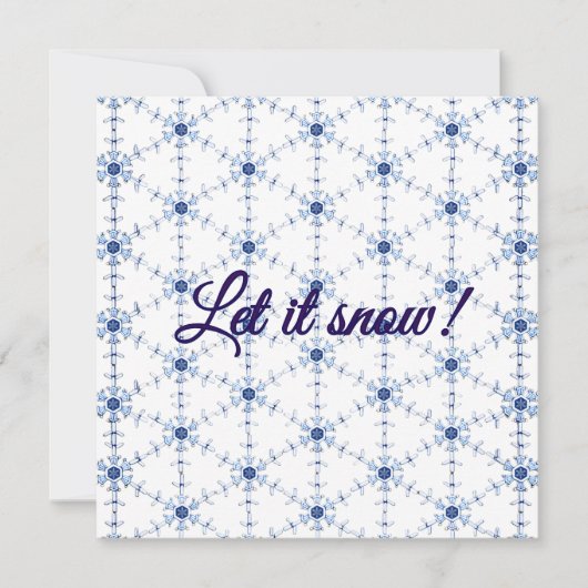 Diamond Snowflake Pattern Postcard Feestdagenkaart (Voorkant)
