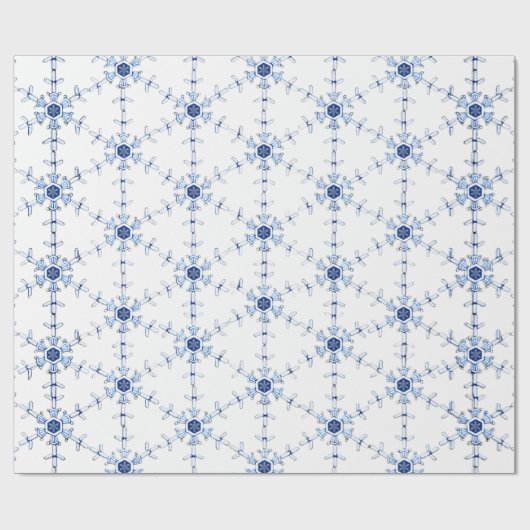 Diamond Snowflake Pattern Wrapping Paper Cadeaupapier (Vlak)