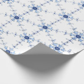 Diamond Snowflake Pattern Wrapping Paper Cadeaupapier (Hoek)