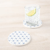 Diamond Snowflake Pattern Zandsteen Onderzetter (Zijkant)