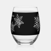 Diamond Snowflake Wedding Wijnglas Zonder Voet (Links)