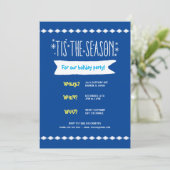 Diamond Snowflake Whoville Holiday Invitation Kaart (Staand voorkant)