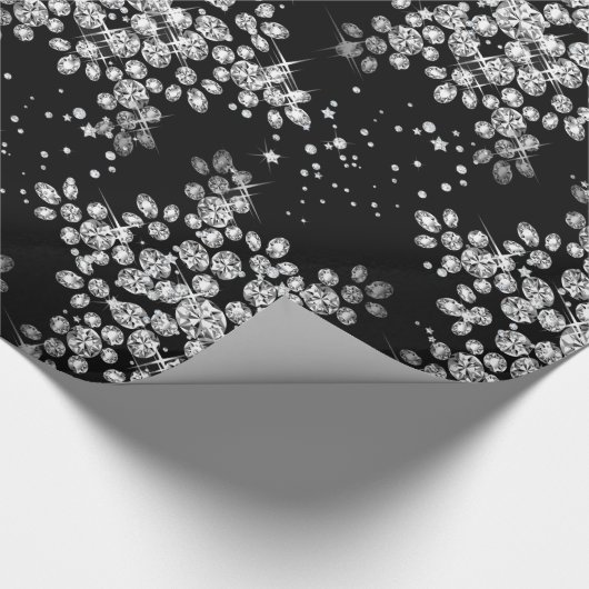 Diamond Snowflakes Cadeaupapier (Hoek)