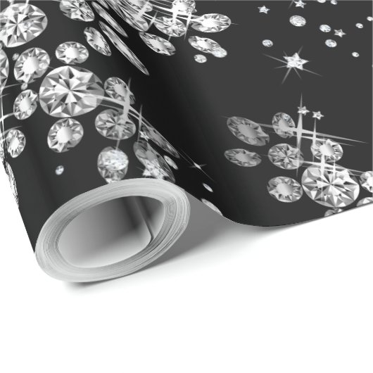 Diamond Snowflakes Cadeaupapier (Rol Hoek)
