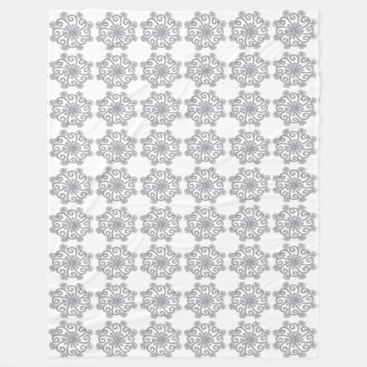Diamond Snowflakes Fleece Blanket (Voorkant)