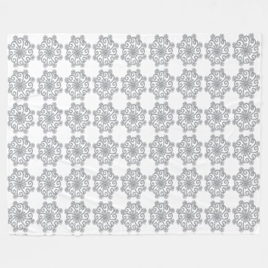 Diamond Snowflakes Fleece Blanket (Voorkant (Horizontaal))