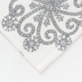 Diamond Snowflakes Fleece Blanket Deken (Hoek)