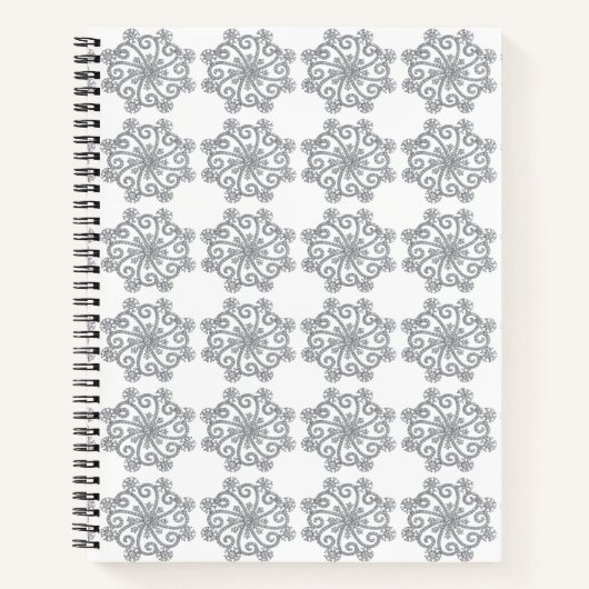 Diamond Snowflakes Notitieboek (Voorkant)