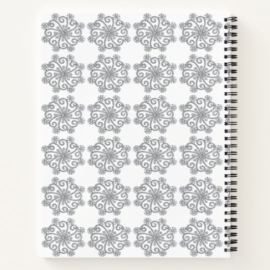 Diamond Snowflakes Notitieboek (Achterkant)