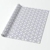 Diamond Snowflakes op wit Cadeaupapier (Uitgerold)