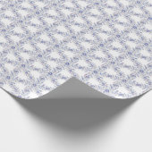 Diamond Snowflakes op wit Cadeaupapier (Hoek)