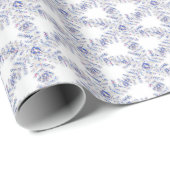 Diamond Snowflakes op wit Cadeaupapier (Rol Hoek)