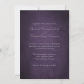 Diamond Snowflakes & Ribbon Wedding Invitation Kaart (Achterkant)