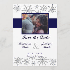 Diamond Snowflakes Sparen de Datum Save The Date