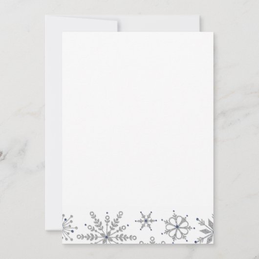 Diamond Snowflakes Sparen de Datum Save The Date (Achterkant)