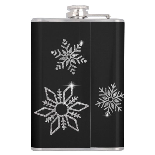 Diamond Snowflakes Wedding Heupfles (Achterkant)