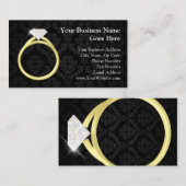 Diamond Solitaire Jewelry Wedding Visitekaartje (Voorkant / Achterkant)