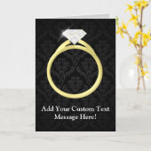 Diamond Solitaire Ring Kaart (Gele Bloem)